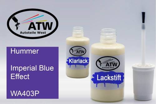 Hummer, Imperial Blue Effect, WA403P: 20ml Lackstift + 20ml Klarlack - Set, von ATW Autoteile West.